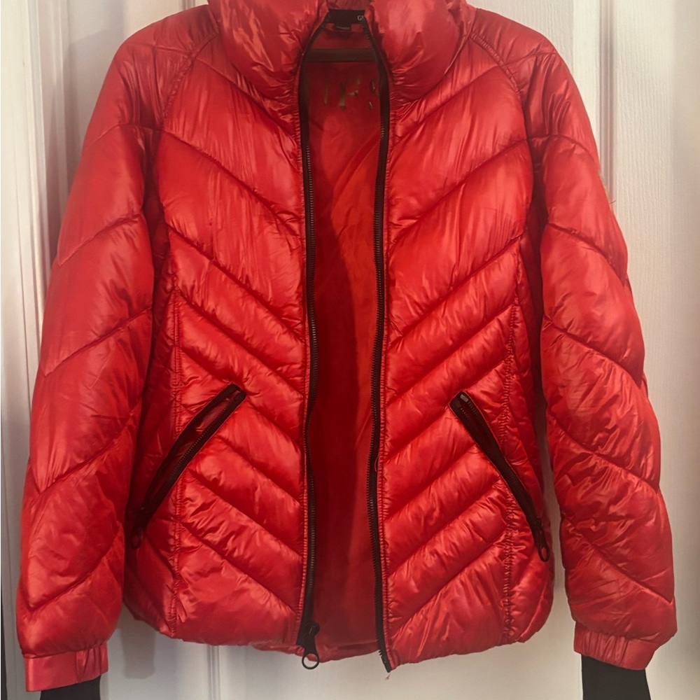 Guess Vibrant Red Puffer Jacket